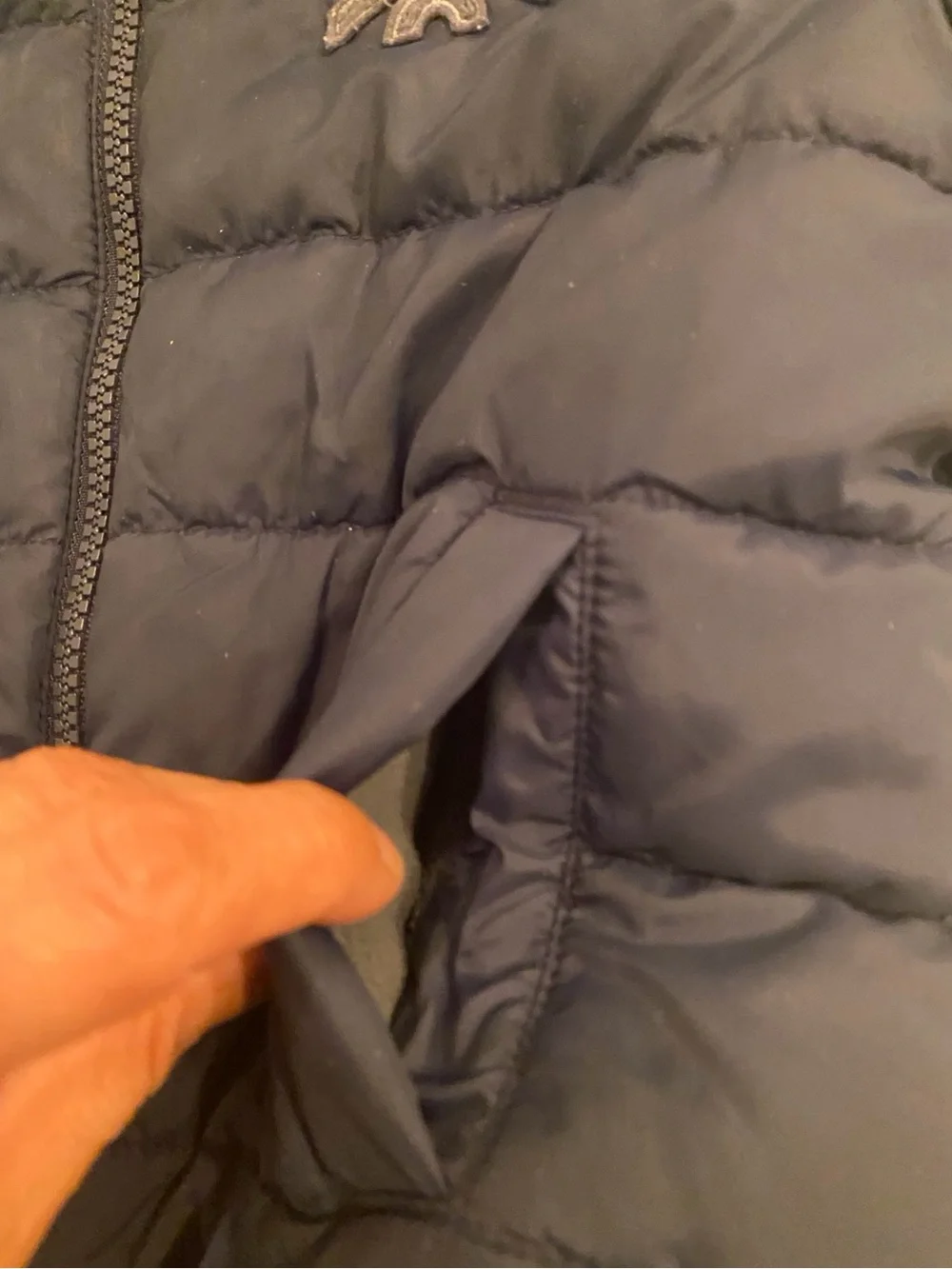 United Colors of Benetton Kids Navy Hooded Puffer Jacket 18-24M 90cm
